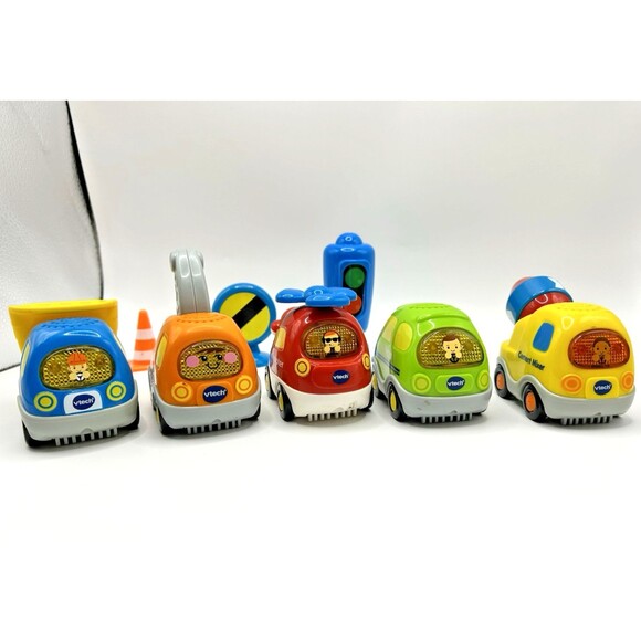 VTech Go! Go! Smart Wheels Cars Cement Truck Tow Truck Dump Truck Van Lot Of 5 + - Picture 2 of 16